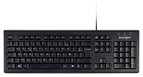 · Design durable - Le clavier Kensington ValuKeyboard est doté d'une membrane étanche résistante aux éclaboussures laissant évacuer les liquides sans risque qu'ils endommagent les composants du clavier · Plug Play - Clavier USB fiable avec connexion Plug Play via le câble USB de 150 cm pour une utilisation directe avec votre ordinateur sans installation préalable nécessaire · Clavier filaire USB - Câble USB de 150cm pour un fonctionnement ans pile fiable, Clavier d'ordinateur idéal pour les environnements professionnels · Clavier confort - Touches tactiles offrant un confort exceptionnel CONTIENT 1 x clavier filaire Kensington compatible avec Windows macOS, garantie 3 ans, coloris Noir (1500109FR)