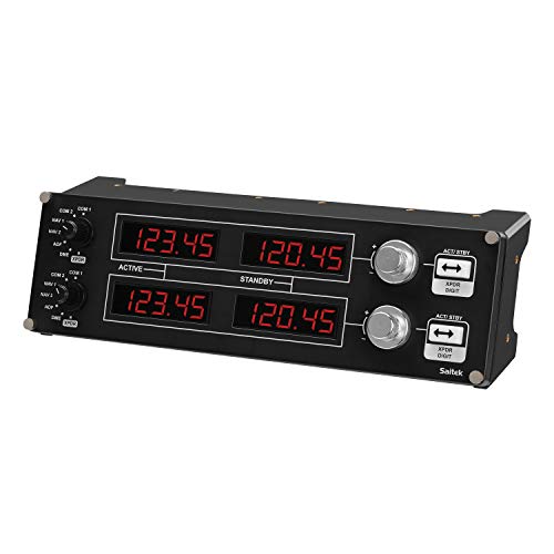 Contrôlez votre Appareil comme un Vrai Pilote avec le panneau de commande intégrant des fonctions radio et de navigation, plus facile pour les fonctions COM1 2, NAV1 2, DME, ADF et XPDR Affichage en Temps Réel de la Fréquence Radio soyez informé intantanément dans votre logiciel de simulation de vol et contrôlez directement les paramètres, comme dans un véritable avion Modulaires et Interchangeables les dispositifs Saitek peuvent être adaptés les uns sur les autres ou installés les uns à côté des autres en fonction de votre configuration favori