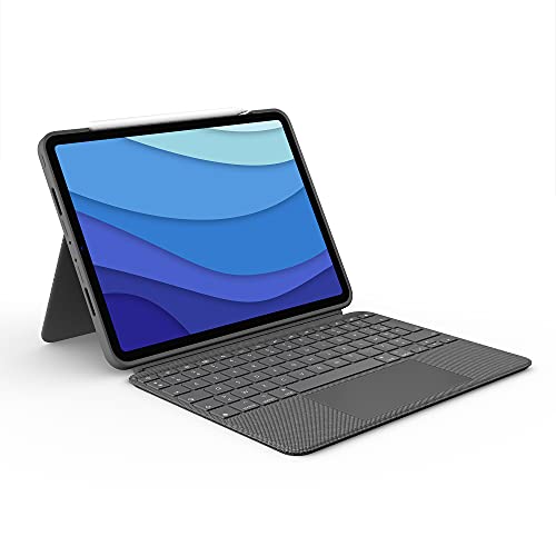 Compatibilité L'étui clavier Logitech Combo Touch est compatible avec iPad Pro 11 pouces (1re, 2e, 3e génération - 2018, 2020, 2021) - A1980, A2013, A1934, A1979, A2228, A2068, A2230, A2231 Faites tout avec Combo Touch quatre modes d'utilisation polyvalents vous permettent de taper, dessiner, visualiser et lire sans jamais avoir à retirer votre iPad Pro de l'étui Clavier détachable et support réglable retirez le clavier lorsque vous avez fini de taper pour plus de flexibilité et profitez de 50 degrés d'angles de vue réglables Grand trackpad Click Anywhere cet étui avec clavier pour iPad avec trackpad réactif et fiable permet d'utiliser toute la surface du pavé tactile et d'effectuer des gestes Multi-Touch Clavier rétroéclairé type ordinateur portable touches rétroéclairées, 16 niveaux de luminosité, des raccourcis iPadOS pour accéder rapidement aux commandes de volume et plus encore Protection devant, derrière et dans les coins une coque durable protège l'avant, l'arrière et les coins de votre iPad Pro, le maintenant en place en toute sécurité, quoi que vous fassiez Technologie SMART CONNECTOR profitez d'une alimentation et d'un couplage instantanés avec l'étui clavier Combo Touch. Ne vous souciez plus de la recharge, l'alimentation provient de votre iPad Pro