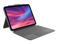 Logitech Combo Touch - Clavier et etui - avec trackpad - retroeclaire - Apple Smart connector - AZERTY - Francais - gris oxford - pour Apple 10.2-inch iPad Wi-Fi, 10.5-inch iPad Pro Wi-Fi, 10.9-inch iPad Wi-Fi, iPad Air Wi-Fi