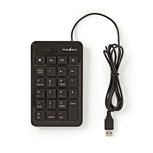Clavier numérique dites adieu aux difficultés de saisie sur votre ordinateur portable en associant ce clavier numérique à des touches de taille normale. Clavier multimédia utilisez les touches multimédia situées au-dessus du clavier filaire pour accéder rapidement à votre messagerie, à votre navigateur Web et à vos autres favoris. Plug play ce clavier filaire pour PC a une installation plug and play simple et peut être utilisé immédiatement sans logiciel ni câbles supplémentaires. Style PC le clavier numérique noir est fabriqué en plastique résistant pour garantir une utilisation durable. Le câble USB de 1,5 m vous permet de positionner le clavier filaire avec verrouillage numérique illuminé pour qu'il soit toujours à portée de main. Convient ce clavier d'ordinateur filaire fonctionne avec n'importe quel PC, ordinateur de bureau, ordinateur portable ou netbook sur lequel Windows XP, Vista, 7, 8, 10 est installé. Il est parfait comme clavier portable pour ordinateur portable et clavier d'ordinateur personnel. Profitez de toutes les options offertes par le clavier universel avec pavé numérique !