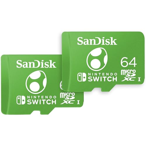 Sous licence Nintendo pour les systèmes Nintendo Switch La carte microSDXC SanDisk pour les systèmes Nintendo Switch est conçue pour offrir un stockage fiable alors que vous vous attaquez à de nouveaux niveaux. Offre duo (Comprend 2 cartes) Explorez sans contrainte Ajoutez jusqu'à 64 Go* de capacité de stockage à votre système Nintendo Switch en quelques secondes et détendez-vous en sachant que vous aurez l'espace nécessaire pour vos jeux préférés.Paquet double Entrez plus rapidement dans la partie. Avec des taux de transfert allant jusqu'à 100 Mo s, la carte microSDXC SanDisk pour les systèmes Nintendo Switch offre des performances élevées constantes, pour que vos jeux se chargent rapidement. Stockez plus, encombrez-vous moins. Grâce à la carte microSDXC SanDisk pour les systèmes Nintendo Switch, vous pouvez conserver vos jeux préférés à un seul endroit, afin de pouvoir jouer à tout moment. Garantie limitée à vie2 . La carte microSDXC SanDisk pour les systèmes Nintendo Switch étant couverte par une garantie limitée à vie2, vos jeux bénéficieront toujours d'un espace fiable.