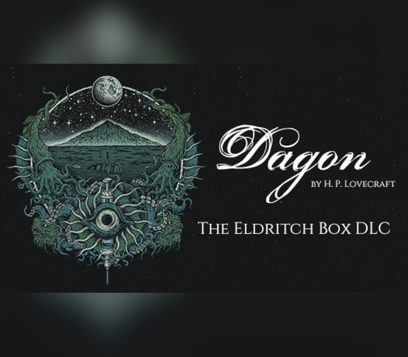Voici un petit régal pour tous les vrais cultistes un DLC avec plusieurs extras liés à Dagon. En achetant ce DLC, vous nous aidez à financer nos futurs projets narratifs, alors merci pour votre soutien ! Le DLC Eldritch Box contient version ebook de Dagon par HP Lovecraft dans plusieurs formats (mobi, epub, pdf) et langues (toutes les langues disponibles dans le jeu), y compris des captures d'écran stylisées version ebook de Fishhead par Irvin S. Cobb (une histoire sur un étrange huma...