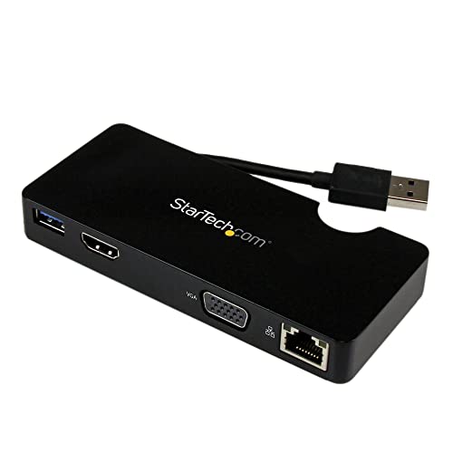 Sortie vidéo HDMI ou VGA, port de hub USB 3.0 et GbE via une simple connexion USB 3.0 Compact et léger – De multiples options de connexion dans un boîtier de voyage, conçu pour une portabilité maximale Câble USB 3.0 intégré, pouvant être facilement dissimulé lorsqu’il n’est pas en cours d’emploi Alimentation par bus USB – Aucun adaptateur d'alimentation externe requis Configuration simple - Les pilotes les plus récents sont automatiquement téléchargés dans les systèmes Windows en présence d’une connexion de réseau active