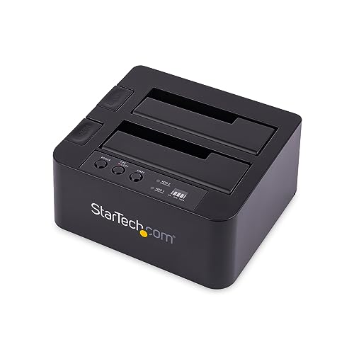 DUPLIQUEZ ET INSTALLEZ DES DISQUES SATA Ce duplicateur de disques durs à deux baies permet de cloner de manière autonome des disques SATA 2,5 3,5 sans PC. Ce dock peut également être utilisée comme un adaptateur USB vers SATA COMPATIBILITÉ Fonctionne avec les HDD SSD SATA 2.5 3.5 de toute capacité | Compatible 4Kn | Indépendant de l'OS | Compatible avec SATA I II | Comprend des USB-C A de 1m et un adaptateur d'alimentation | Adaptateur IDE (SAT2IDEADP) vendu séparément MODE DUPLICATION La duplication autonome secteur secteur fonctionne avec n'importe quel format de fichier et copie l'intégralité du disque, y compris les secteurs vides, jusqu'à 28 Go min. Le disque cible doit être égal plus grand que le disque source CARACTÉRISTIQUES Dock duplicateur 2 baies avec TRIM | SATA III (6 Gbps) | Connexion hôte USB 3.2 Gen 2 (10 Gbps) (en option), Conception sans outil plateau, Chargement par le haut avec portes de disque et boutons d'éjection, DEL d'alimentation et d'état LE CHOIX DES PROFESSIONNELS DE L'IT Conçu et fabriqué pour les professionnels de l'IT, ce socle de duplication de disque dur est garanti pendant 2 ans, y compris l'assistance technique multilingue gratuite à vie 24 5
