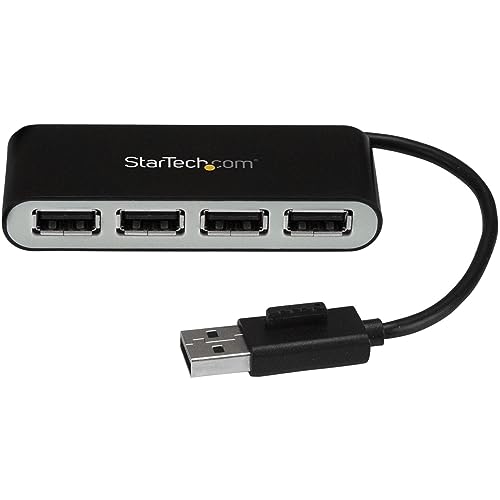 Boîtier compact et léger à faible encombrement idéal pour le voyage ou le placement sur votre bureau Quatre ports USB 2.0 (jusqu'à 480 Mb s de débit) Alimentation par bus USB avec câble intégré pour un hub à emporter partout Compatibilité multiplatforme universelle pour une installation rapide et facile avec la prise en charge native de la plupart des systèmes d'exploitation (Windows, Mac, Chrome OS, Linux) Disposition pratique des ports sur un seul côté pour un accès plus facile lors de la connexion et de la déconnexion