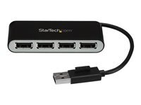 StarTech.com - Hub USB 2.0 portable a 4 ports avec cable integre - Concentrateur USB compact - Mini hub USB 2.0