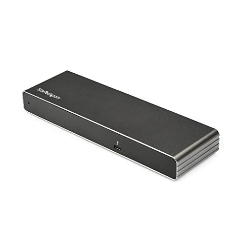 DOCK CERTIFIÉ TB3 HAUTES PERFORMANCES configuration sans pilote pour une installation plug-and-play TB3 (40Gbps) Jusqu'à la double vidéo 4K60Hz 2x DisplayPort, 1x HDMI, 1x VGA Hub USB-A à 2 ports (USB 3.2 Gen 1 5Gbps) Gigabit Ethernet 85W PD SORTIES MONITEUR FLEXIBLES connectez jusqu'à 2 écrans pour une double vidéo 4K avec n'importe quelle combinaison de 2x DP (4K 60Hz), 1x HDMI (4K 60Hz) ou VGA (1080p 60Hz) La sortie vidéo utilise les performances du GPU, sans logiciel ni compression COMPATIBILITÉ compatible avec Win macOS Ubuntu Fonctionne avec tous les PC portables Thunderbolt 3 4 Double affichage étendu sur les MacBooks Apple M1 M2 M3 Max et Pro Affichage unique sur les MacBooks Apple M1 M2 M3 et l'iPad Pro M1 et ultérieur FACILE À DÉPLOYER ET À INSTALLER le dock TB3 ne nécessite aucune installation de pilote ni d'adaptateur d'affichage supplémentaire Câble hôte Thunderbolt 3 de 0,5 m inclus Port hôte Thunderbolt 3 orienté vers l'avant pour une installation facile NOTRE AVANTAGE adaptateur inclus qui fournit une puissance de 85W pour charger le PC et une alimentation Outils de connectivité avec passage de l'adresse MAC du réseau, commutation auto du WiFi, USB Event Monitoring et configuration de Windows
