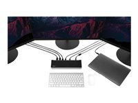 StarTech.com - Station d'Accueil USB-C 4K, Dock pour Moniteur Triple UHD 4K, Mac Windows, USB C vers HDMI DP, 100W PD, Hub 5x USB 5Gbps