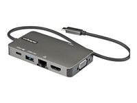 StarTech.com - Adaptateur Multiports USB-C - Mini Dock USB Type-C vers HDMI 4K VGA 1080p - PD 100W - Hub USB 3 Ports USB 5Gbps - Cable 30cm