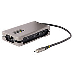 La station d''accueil mobile proposée par StarTech.com offre une sortie vidéo HDMI 4K 60Hz, deux ports USB 3.2 Gen 2 Type-C (10Gbps), un port USB 3.2 Gen 2 Type-A (10Gbps) et un port Gigabit Ethernet (prise en charge PXE et WoL), le tout via une seule connexion au port USB-C ou Thunderbolt 3 4 de vo...