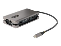 StarTech.com - Adaptateur Multiport USB-C, 4K60Hz HDMI VGA, Hub USB 3 Ports, 100W PD Pass-Through GbE, Mini Station d'Accueil, Cable de 30cm