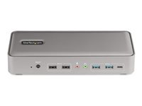 StarTech.com - Docking Station KVM USB-C pour Deux PC Portables - Dock DisplayPort 4K 60Hz pour 2 ecrans - Hub USB 5 Ports, GbE, 90W 45W PD