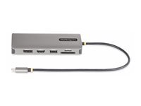 StarTech.com - Adaptateur Multiport USB-C Triple Moniteur, Double HDMI et DP 4K60Hz 4K30Hz, 4x USB, 100W PD PT, GbE, Lecteurs de Cartes SD