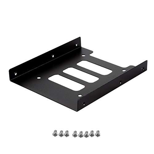 Convertit une baie de 3,5 à 2,5 Dimensions 120 (L) x 110 (W) x 14 (H) mm Compatibilité universelle Matériau SGCC et couleur noire Poids 68 g