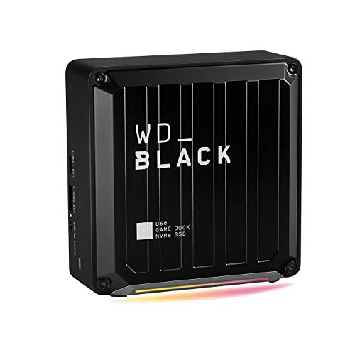 Connectivité avancée avec un seul câble Thunderbolt 3 pour une station rationalisée : 2 x ports Thunderbolt 3, DisplayPort 1.4, 2x ports USB C 10 Gb/s, 3 x ports USB A 10 Gb/s, entrée/sortie audio et Gigabit Ethernet Jusqu'à 87 watts de chargement pass through pour votre ordinateur portable compatible Thunderbolt 3 via le câble inclus pour rester dans le jeu en permanence Disque SSD NVMe ultra rapide avec des vitesses de lecture/écriture allant jusqu'à 3 000/2 500 Mo/s Une capacité allant jusqu'à 2 To, pouvant contenir jusqu'à 50 jeux Éclairage
