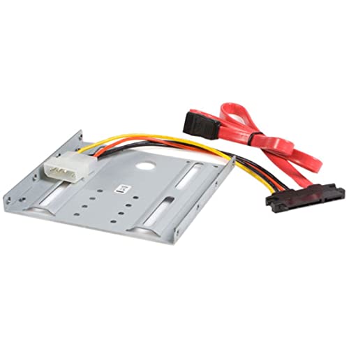 Montez un disque dur SATA de 2,5 pouces sur une baie de 3,5 pouces Compatible avec les ordinateurs de bureau avec une baie de montage disponible de 3,5 pouces et des disques durs de 2,5 pouces et un lecteur SSD tels que la série Samsung 840 EVO et la série Crucial MX 100 Support de montage de disque dur 2,5 à 3,5 3.5 Bracket. et Support de montage SSD Supports de montage pour disque dur Kit de montage pour disque dur Kit de montage SSD Ajoutez les performances des disques SSD de 2,5 pouces à votre ordinateur de bureau