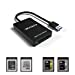 Lecteur de cartes XQD professionnel Le lecteur de cartes XQD USB 3.0 est parfait pour lire et écrire des cartes G/M série USB Mark XQD, Lexar 2933x Lexar 1400x USB Mark XQD. L'interface est fabriquée en matériau haut de gamme qui a été amélioré pour rendre le transfert de données plus rapide. Lecteur de carte XQD haute vitesse de transmission 5 Gbit/s. Technologie USB 3.0. Vitesse de transfert maximale jusqu'à 5 Gbit/s, 10 fois plus rapide que l'USB 2.0. Capacité maximale pour XQD : 2 To. Conçu pour les photographes, le lecteur de carte XQD USB
