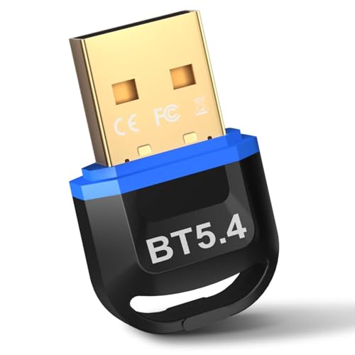 Dongle Bluetooth 5.4 Profitez d'un transfert de données ultra-rapide, d'une consommation d'énergie réduite et de connexions ultra-stables avec cet dongle Bluetooth, bénéficiez d'une performance à faible latence et d'une prise en charge de la transmission audio stéréo EDR LE en mode double Connectez Jusqu'à 7 Appareils Cet cle bluetooth pour pc peut connecter jusqu'à 7 appareils Bluetooth simultanément, offrant une solution pratique et flexible pour vos tâches multitâches à la maison ou au bureau Plug and Play Profitez d'une configuration sans tracas, cet clé bluetooth pc est entièrement compatible avec les versions Bluetooth 2.0, 3.0, 4.0, 5.0, 5.1 et 5.3 aucune installation de pilote n'est requise pour Windows 11 10 8.1 installation du pilote nécessaire pour Windows 7 Large Couverture Bénéficiez d'une portée de transmission sans fil allant jusqu'à 20 mètres, cet adaptateur bluetooth pc offre une connectivité flexible et fiable dans votre espace de travail ou à domicile Compatibilité Étendue Cet dongle Bluetooth ajoute facilement la fonctionnalité Bluetooth à votre PC pour une connectivité sans fil avec des écouteurs, des enceintes, des claviers, des souris, des manettes, des imprimantes, des téléphones portables, et plus encore