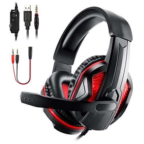 【Hi Fi 50 mm Casque de jeu】Excellente qualité sonore, effets sonores de jeu en 3D, 2,2 mètres de câble, expérience d’écoute inégalée en toute liberté. Avec le son surround stéréo à 360 degrés, vous pouvez toujours sentir le mouvement des ennemis et vivre un jeu passionnant. Distorsion fine et fréquence puissante, que ce soit pour le jeu ou la musique, c’est un excellent partenaire. 【Compabilité puissante】Les écouteurs Diswoe Gaming conviennent à tous les appareils à interface de 3,5 mm. Prise en charge de Xbox One, Xbox One, PS4, MAC, iPad, PC,