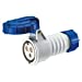 Gewiss GW63028. Connecteur(s): 3P N E Couleur du produit: Bleu Actuel: 16 A. Diamètre interne: 1,5 cm. Quantité: 1 pièce(s)
