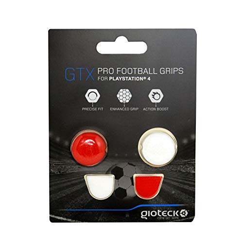 PROTÈGE LES JOYSTICKS SUR LES MANETTES - Fabriqués en silicone de haute qualité pour améliorer la prise en main, les performances et le confort, les thumb grips protègent également les sticks analogiques de l'usure, des griffes, des salissures et autres dommages. MEILLEURE PRISE EN MAIN ET PLUS DE CONFORT - Doux et confortable, les matériaux en silicone de haute qualité rendent les touches douces et agréables au toucher. AMÉLIORE L'EXPÉRIENCE DE JEU - Son système Action Boost fournit un maximum de précision et d'exactitude. Avec la fonction antidérapante, vous n'aurez plus à vous soucier de glisser du joystick de votre manette. Ils vous fourniront plus de précision et de sensibilité, pour que vous puissiez être encore plus performant lors de vos parties. MODÈLES DISPONIBLES - Ce modèle est disponible en 4 couleurs différentes, à savoir Storm Eye, Adventure, Warfare, Football FACILE À INSTALLER - Leur installation ne requiert ni matériels, ni compétences spéciales. Il suffit de retourner le bouchon à l'intérieur comme à l'extérieur et ensuite basculer vers le bas pour envelopper les sticks analogiques, ça ne prend que quelques secondes. Compact avec le joystick après l'installation, pas besoin de s'inquiéter, ils ne tomberont pas.