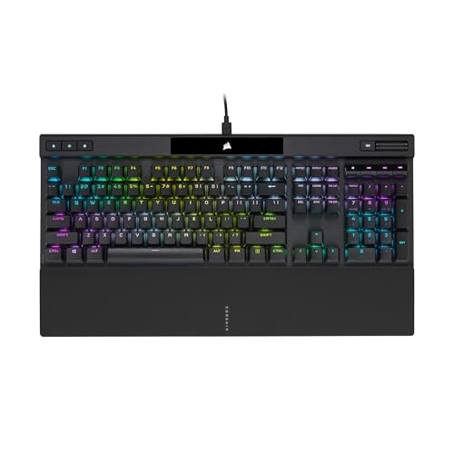 La légende continue le K70 RGB PRO contient toujours les éléments emblématiques du K70 RGB primé, tels que le cadre en aluminium durable, les claviers mécaniques CHERRY MX et l'éclairage RVB. Alimenté par la technologie d'hypertraitement CORSAIR AXON cela permet un nouveau niveau de performance K70, où votre entrée grâce à l'hyper-polling de 8 000 Hz et à la numérisation des touches de 4 000 Hz. 100 CHERRY MX RGB Red Mechanical Keyswitches Ceux-ci ont un fonctionnement linéaire, offrent une frappe super fluide parfaite pour les joueurs, et sont garantis pour durer 100 millions de frappes. 【DOUBLE-SHOT PRO Keycaps PBT avec rangée inférieure standard】 Le jeu de touches moulées avec précision avec une disposition standard de la rangée inférieure et une épaisseur de 1,5 mm pour une stabilité rigide. Activez les paramètres de compétition activez le commutateur de tournoi, qui passe automatiquement à un éclairage statique qui ne vous distrait pas et désactivera l'activation macro accidentelle.