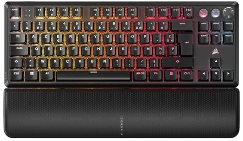La vitesse sinon rien pour être parmi les premiers, il faut être rapide. Avec le déclenchement rapide, l'interrogation ultra-rapide et les switchs réglables par touche, le K70 PRO TKL élimine toutes les barrières qui se dressent entre vous et l'excellence du jeu L'avantage du déclenchement rapide le déclenchement rapide modifie dynamiquement les points d'actionnement et de réinitialisation de vos touches, ce qui vous permet de vous déplacer et de réinitialiser vos mouvements plus rapidement que jamais Pensez rapide, pensez FlashTap** FlashTap est une technologie SOCD révolutionnaire offrant au joueur un contrôle total sur ses touches de mouvement. Maîtrisez facilement des actions habiles, telles que le contre-strafe et le jiggle-peeking, grâce à une priorisation améliorée des entrées. **FlashTap sera désactivé par défaut en mode Matériel et dans iCUE Switchs magnétiques MGX Hyperdrive* les switchs magnétiques CORSAIR MGX Hyperdrive pré-lubrifiés offrent une pression de touche fluide et ultra-réactive. Sa structure à double rail réduit les oscillations et garantit des performances optimales pendant 150 millions de frappes, soit une durée de vie supérieure à celle des autres switchs magnétiques.* Les touches de fonction et les touches non principales sont équipées de switchs CORSAIR MLX Actionnement par touche personnalisable Le K70 PRO TKL utilise des capteurs à effet Hall pour ajuster le point d'actionnement de chaque touche, d'une sensibilité de 0,1 mm à une profondeur de 4 mm***, par paliers de 0,1 mm. Définissez deux actions sur une seule pression de touche avec un double actionnement pour des combinaisons de tir rapides.*** Plage recommandée pour une précision optimale de 0,4 à 3,6 mm