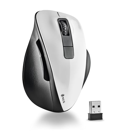 Souris avec capteur optique haute performance, avec résolution réglable jusqu'à 800 1200 1600 DPI, défilement vertical et 5 boutons. Connexion sans fil avec une distance de travail de 8-10 mètres via un récepteur nano USB et RF 2,4Ghz. La finition brillante en couleur blanche se combine avec les côtés en caoutchouc profilé pour un confort total et une meilleure prise en main. Ergonomie droit utilisable par les droitiers. Fonction Plug Play permet de se connecter à l’ordinateur immédiatement et simplement sans logiciel particulier.