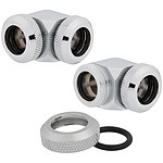 Corsair Hydro X Series XF Hardline Embout 90° 14mm OD Chrome (x 2)