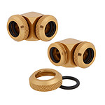 Corsair Hydro X Series XF Hardline Embout 90° 14mm OD Or (x 2)