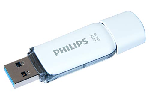 Avec 32 Go de mémoire, vous avez assez de capacité pour stocker plus de 9.000 de vos photos préférées ou 5.500 fichiers de musique MP3* , *) Basé sur des photos compressées en jpg 10MP et des fichiers MP3 de 3 minutes (256kp s, taille 5,7 Mo). Transfert de données avec Super Speed USB 3.0 la clé USB Snow Philips est un support rapide et fiable qui vous permet de lire et d'écrire tous vos fichiers préférés, comme les photos et les fichiers musicaux, grâce à un taux de transfert de données très rapide. Un indicateur LED pratique vous indique si le lecteur est correctement connecté et s'il fonctionne correctement. Le voyant clignote lors de la copie. Une mémoire compacte au format de poche qui vous permet d'emporter partout votre musique, vos vidéos et vos photos préférées. Avec capuchon pour protéger le port USB. Pendant l'utilisation, le capuchon peut être simplement placé à l'arrière du lecteur flash. Y compris un œillet pratique pour l'attacher à un porte-clés. Livraison Philips Snow Super Speed clé USB 3.0 Flash Drive 32 Go, rétrocompatible avec USB 2.0, vitesse de transfert jusqu'à 100 Mo s, USB 3.0 également connu sous USB 3.1 Gen 1 USB 3.2 Gen 1x1