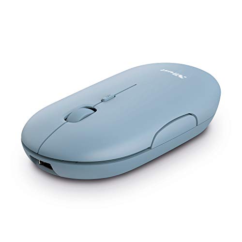 ULTRA-MINCE – Avec une hauteur de 27 mm, la Puck est compacte et pratique, et se place facilement dans votre sac de voyage ou sur votre bureau TRANQUILLITÉ ASSURÉE – Les boutons silencieux créent un environnement de travail paisible où les distractions sont limitées SANS FIL – Profitez d'une liberté de mouvement totale grâce au Bluetooth ou au micro-récepteur USB inclus CHARGE COMPLÈTE – La batterie rechargeable réduit les déchets jetables et vous permet de rester productif et efficace VITESSE RÉGLABLE – La précision et l'exactitude avant tout avec 800, 1200 ou 1600 DPI, c'est vous qui décidez