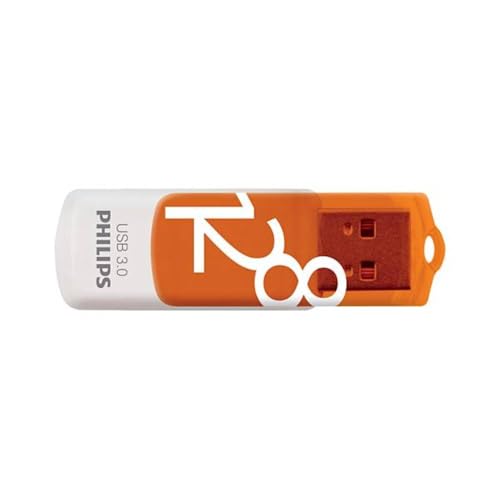 Avec une capacité de stockage de 128 Go, vous avez suffisamment de capacité pour stocker plus de 36.000 de vos photos préférées ou 22.000 fichiers musicaux MP3*. Idéal également pour stocker et partager des fichiers volumineux tels que des films 4K et Full HD. *) Basé sur des photos compressées jpg 10MP et des fichiers MP3 de 3 minutes (256kp s, taille 5,7 Mo). Transfert de données avec Super Speed clé USB 3.0 le lecteur flash USB Philips Vivid est un support rapide et fiable qui vous permet de lire et d'écrire tous vos fichiers préférés, comme les photos et les fichiers musicaux, grâce à un taux de transfert de données ultra-rapide. Un indicateur LED pratique vous indique si le lecteur est correctement connecté et s'il fonctionne correctement. Le voyant clignote lors de la copie. Design pivotant le capuchon pivotant protège le port USB lorsque le lecteur n'est pas utilisé. Le stockage au format de poche qui vous permet d'emporter partout votre musique, vos vidéos et vos photos préférées. Y compris un œillet pratique pour l'attacher à un porte-clés. Livraison Philips Vivid Super Speed clé USB 3.0 Flash Drive 128 Go, avec capuchon pivotant, rétrocompatible avec USB 2.0, vitesse de transfert jusqu'à 100 Mo s, USB 3.0 également connu sous USB 3.1 Gen 1 USB 3.2 Gen 1x1